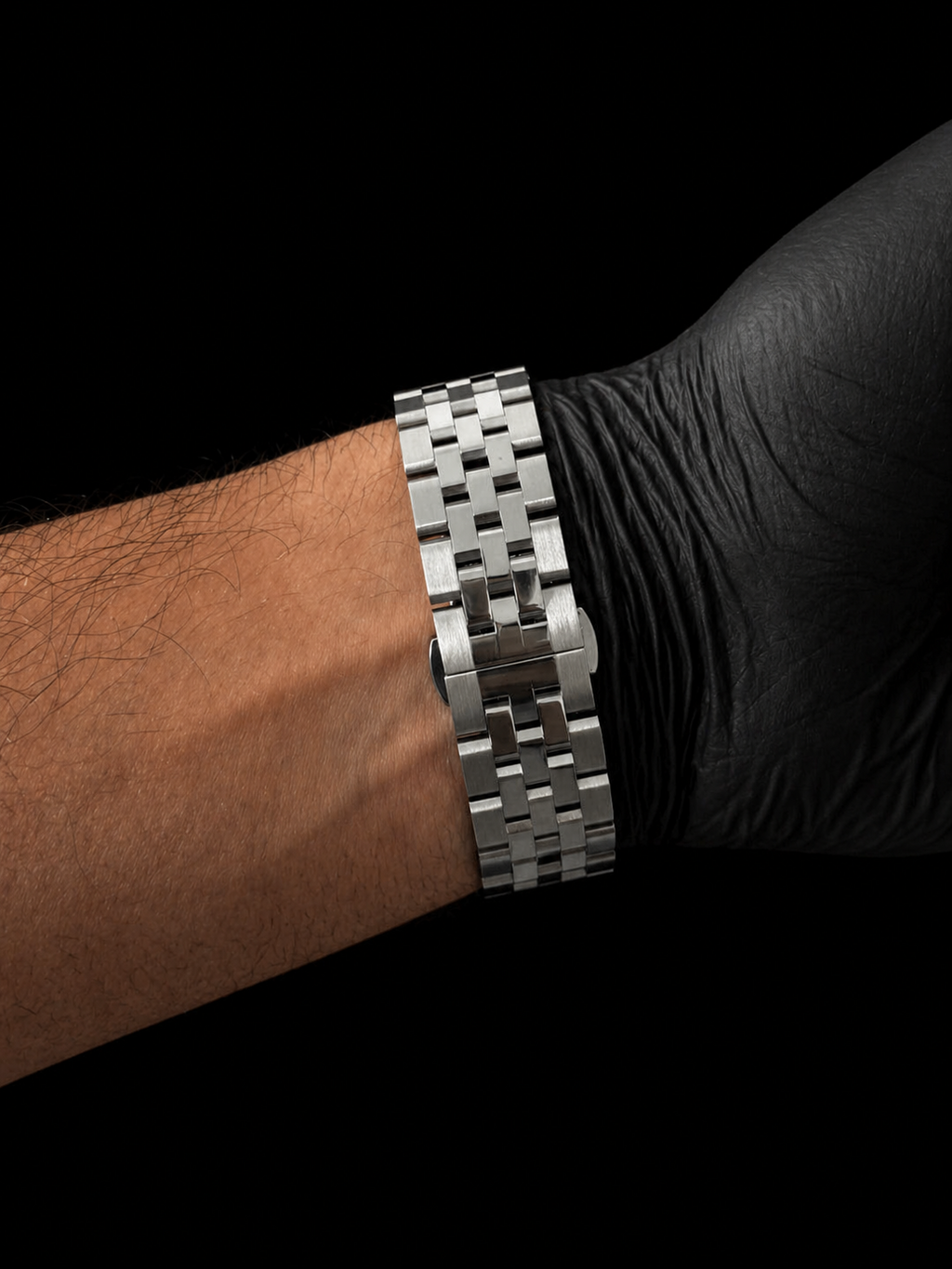 Rolex Day Date Diamond Plateado Tablero Azul