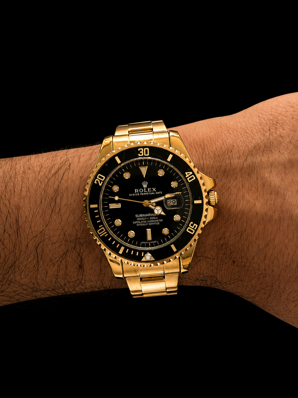 Rolex New Dorado Tablero Negro