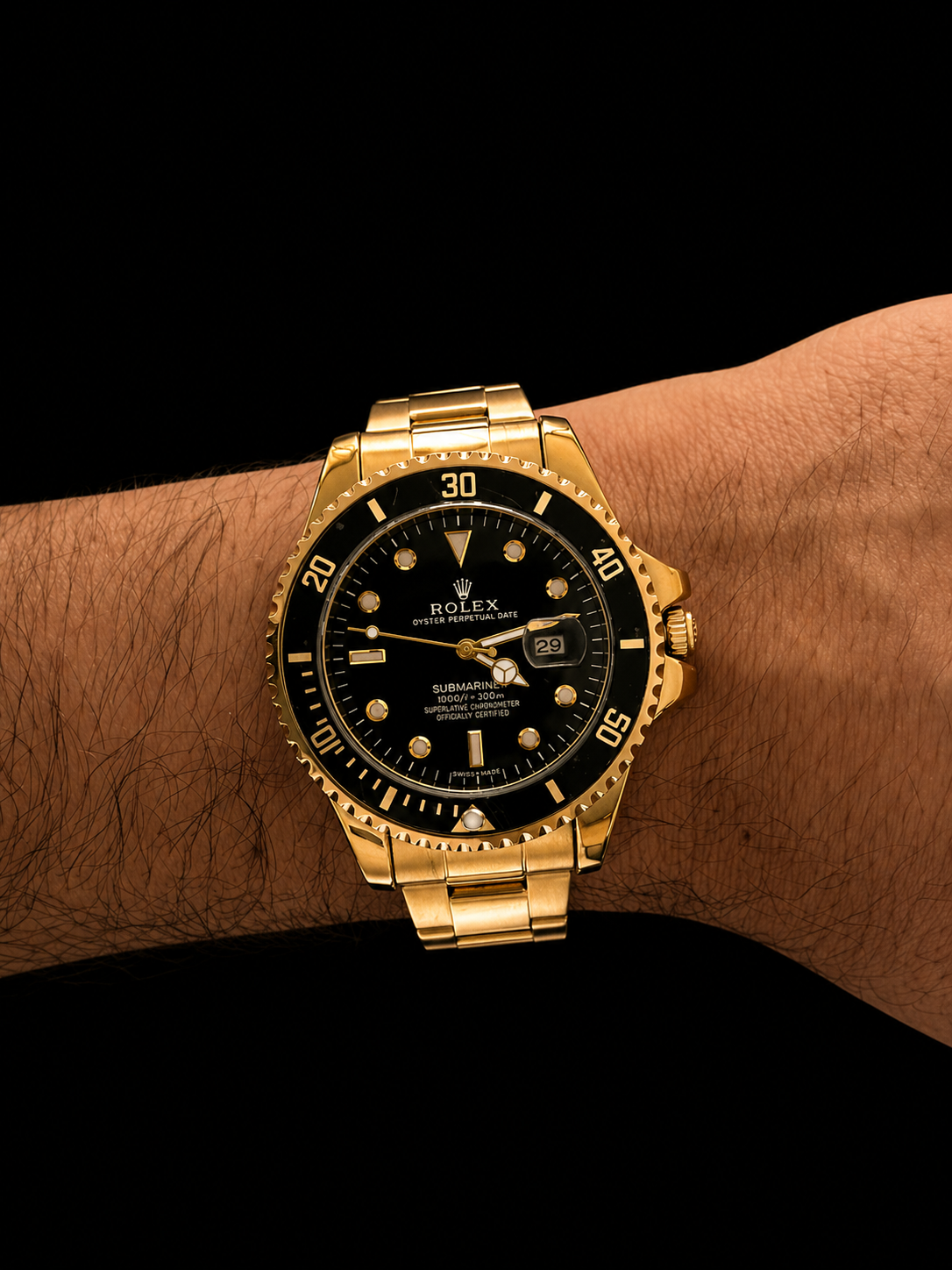 Rolex New Dorado Tablero Negro